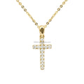Wholesale 18K Gold Pendant Necklace Brilliant Cut Diamond Cross Design for Children Men Women Unisex Trendy Certified Jewelry