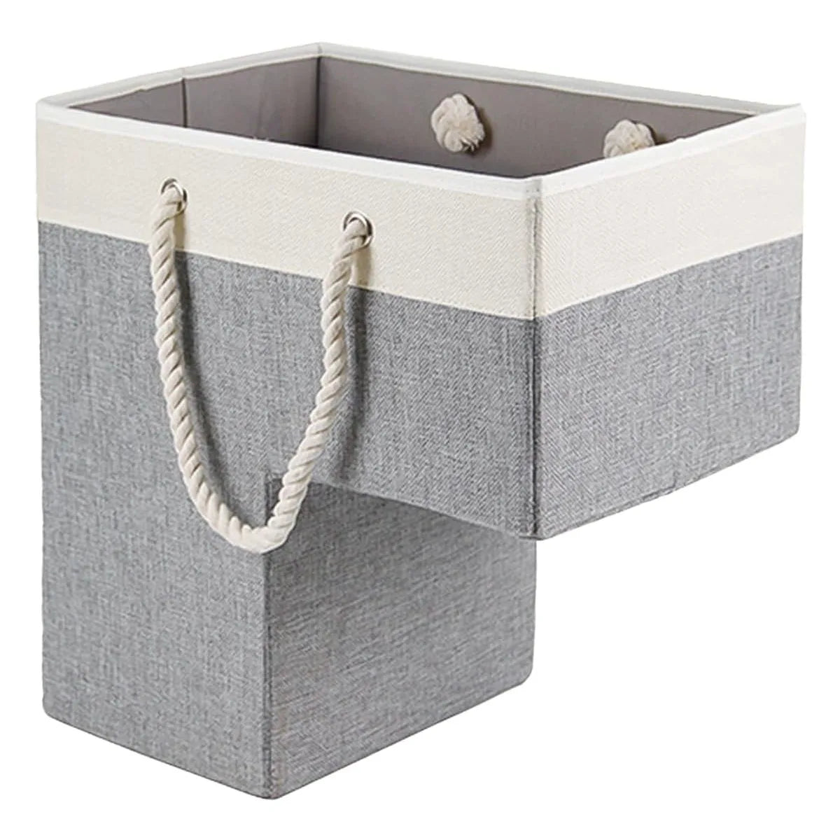 Foldable Durable Fabric Storage Bins Staircase Basket Stair Step Storage Organizer with Handle for Carpeted and Wooden Stairs