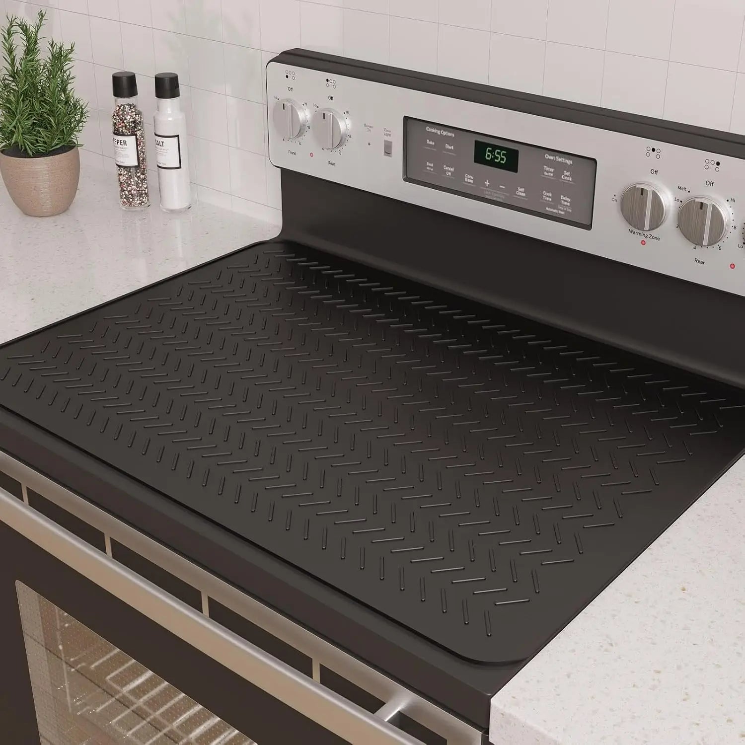 Silicone Mat Premium Silicone Oven Range Top Cover Thickened  Glass Stove Mat  Dish Drying Mat Electric Stove Top Covers