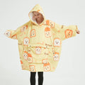Factory Custom Fleece Hoodie Blanket for Winter Oversized Wearable Blanket Sweatshirt Wholesale Big Sherpa Blanket Hooded Adult