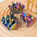 Wholesale Electroplated Aura Quartz Crystal Cluster Natural Healing Stones for Feng Shui Home Decoration Polished Technique