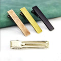 5cm Flat Rectangle Double Prongs Metal Alligator Hair Clips Plain Duckbill Hairpins for Handmade Kids Hair Accessories