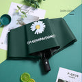 Daisy Full Automatic Folding Umbrella  Black  Sunscreen Umbrella Advertising Umbrella Custom logo