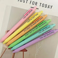 Set 6/8/12 Pastel Appreciation Pen Set Colorful Ink Ballpoint Pens Pastel Barrels Aesthetic Pens Journaling Fine Tip Plastic