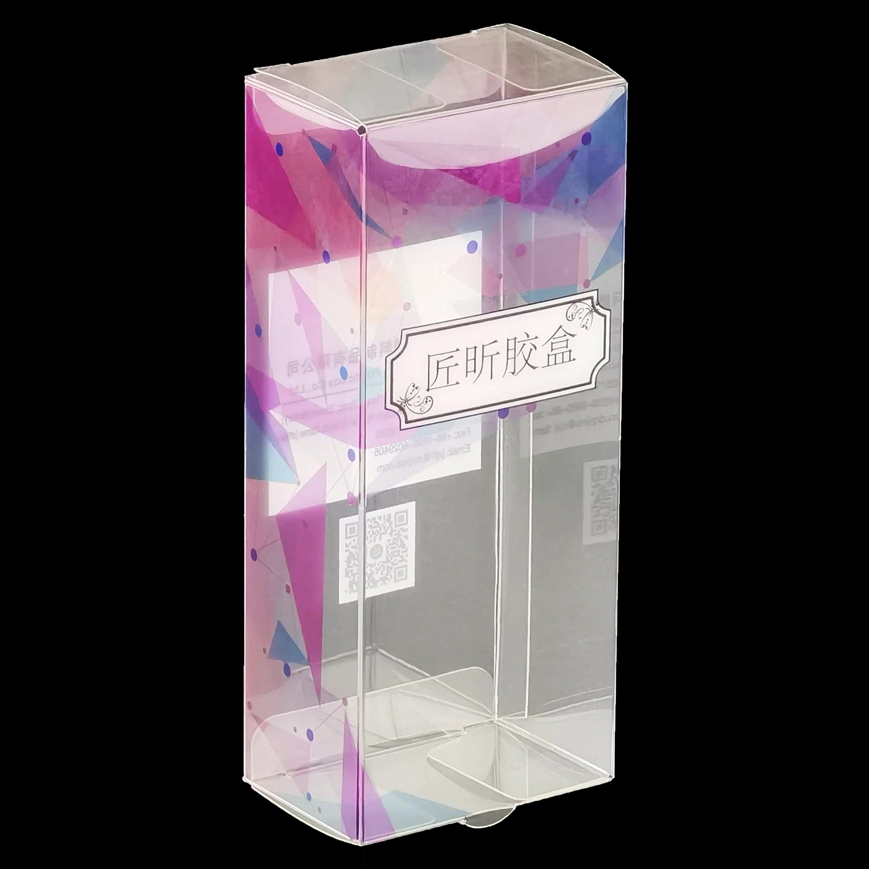 Custom Clear Vinyl PVC PET RPET Acetate Box Eco-Friendly Recycled Plastic Skincare Box Packaging