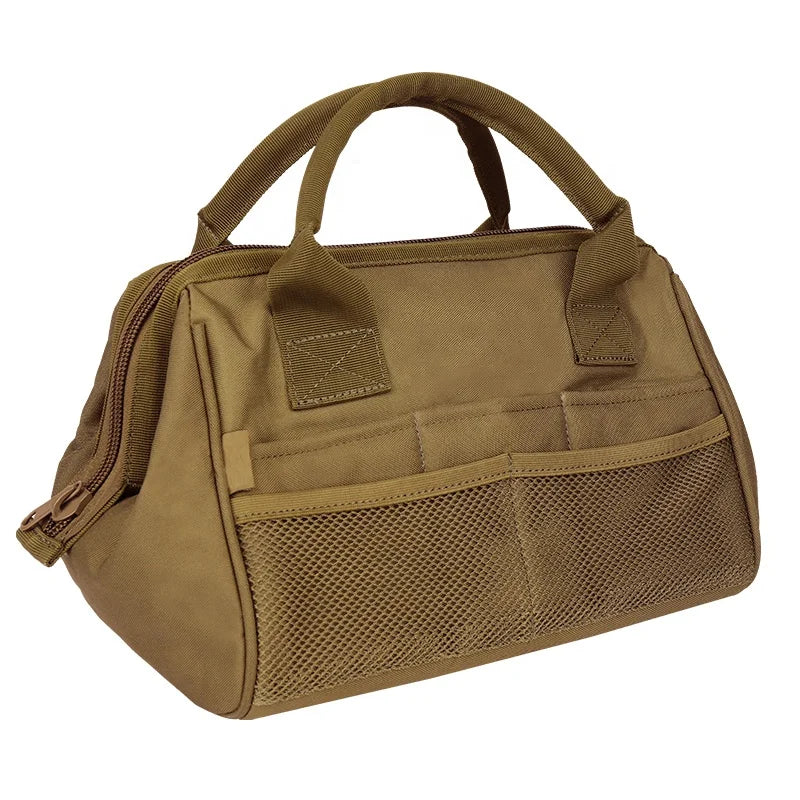 Yakeda Storage Tool Kit Tactical Ammo Bag Multi-function Organizer Tote Electrician Wide Mouth Polyester Tool Bag Kit