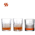 Wholesale Old Fashioned Lead-Free Crystal Whiskey Drinking Glass Cup Luxury Diamond Liquor Glassware