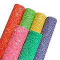 High Chunky Glitter Leather Sheets Fabric Multicolored Sexy Circle Design PU Material for Making High Heel Woman Shoes & Boots