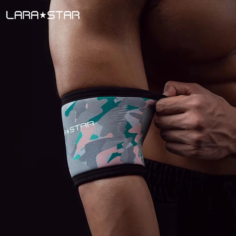 LS0525 Neoprene Elbow Sleeves Hot Selling Weightlifting Compression Support Powerlifting Elbow Protector with Printing Design