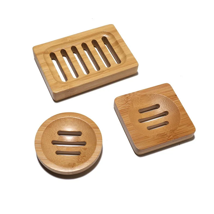 Natural Native Bamboo Standing Soap Holder Bathroom Storage Rack