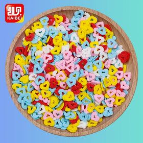 For Confetti Mixed Color Solid Hollow Heart Hot Sale Spanish Sliced Sprinkles Bakery Decoration
