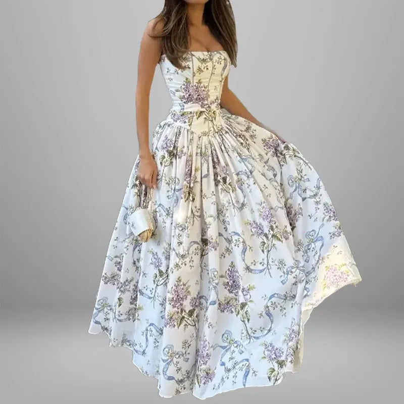 Summer Clothes for Women Midi Elegant Dress 2026 New Arrivals White Floral Print Holiday Dress