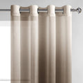 XinLan Linen Look White Sheer Curtain for the Living Room
