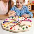 Rope Breaking Game Montessori Color Cognitive Wooden Toys for Kids Educational Logical Thinking Training Children Learning Toy