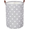 24-Inches Freestanding Laundry Basket with Lid Collapsible Extra Large Drawstring Clothes Hamper Storage with Handle