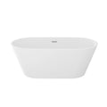 US Stock Center Drainage Sanitary Ware Shower Acrylic Stand 59 Inch Freestanding Bathtub Bath Tub With Thin Edge Free Shipping