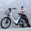 VOMO CS20 Steel Frame 7-Speed Digital Display High-Speed Pedal-Assist Electric City Bike for Women with 250W Motor Long Range