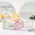 Creative Macaron Color Dazzling Ceramic Coffee Mug Ins Korea Pearlized  Tire Water Cup