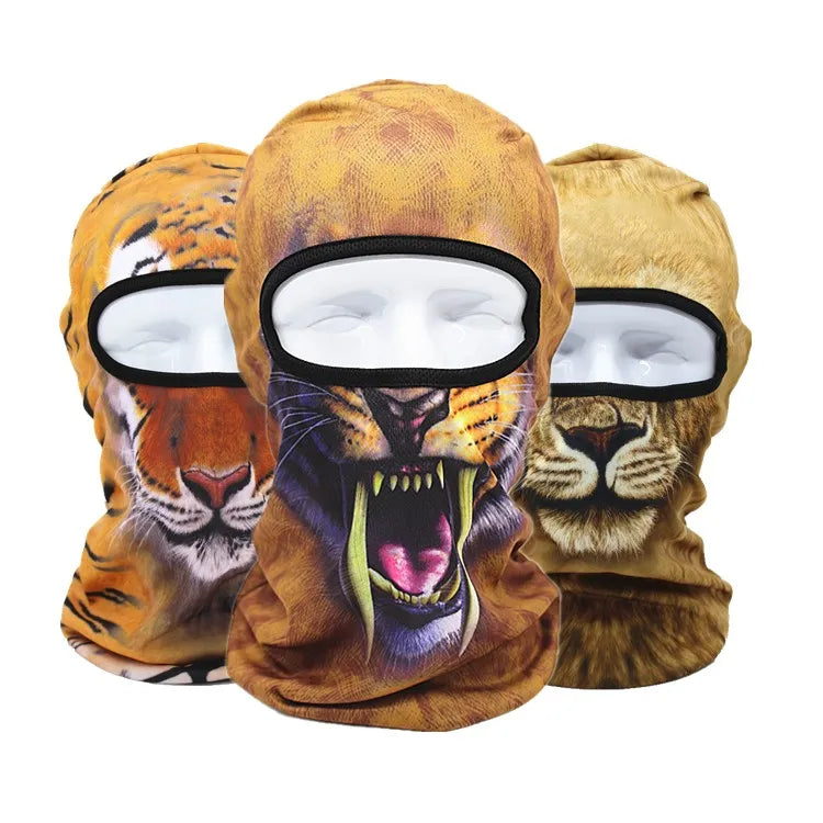 Outdoor Funny  3d Animal Ski Mask Cycling Hiking One Hole Balaclava Custom Print  Full Face Mask