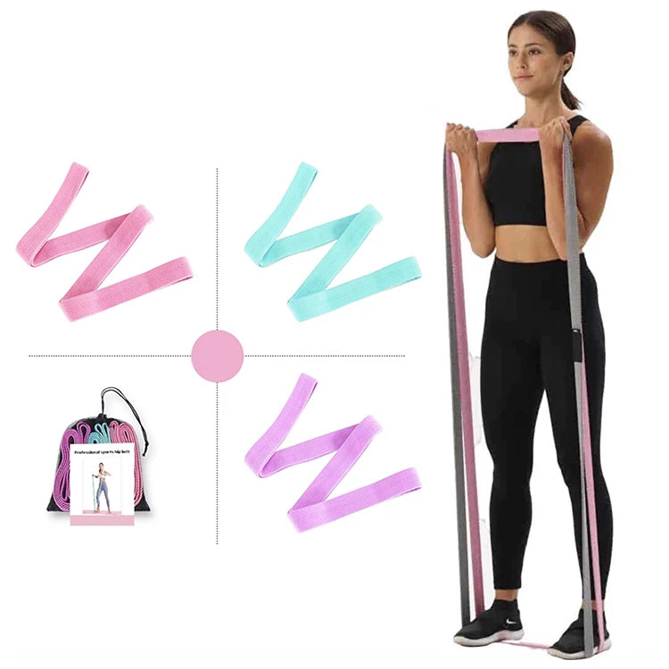 New Design Custom Logo Gym Workout Exercise Loop Booty Bands Polyester Fabric Hip Pull up Assist Long Resistance Bands
