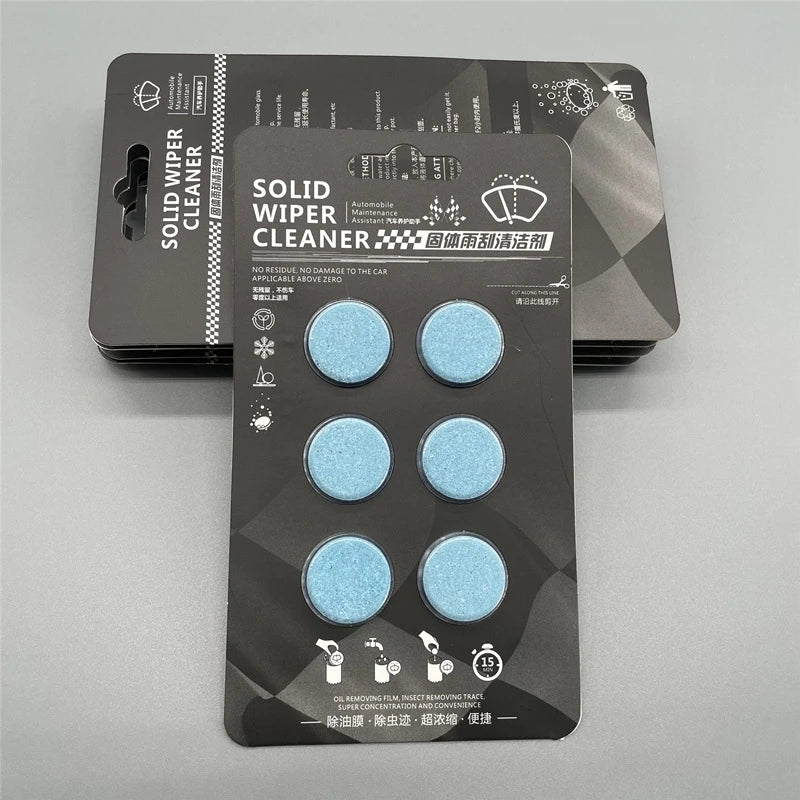 Eco-Friendly Custom Label Blue Fresh Scent 6 Tablets/Pack Glass Mirror Cleaning Tablets Disposable Sustainable Effective Spot