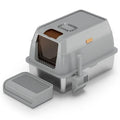 New Design Fully Enclosed Pet Cat Toilet Litter Box Cat Large Space Portable Stainless Steel Cat Litter Box
