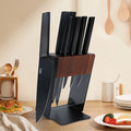 10 PCS Complete Set Cutting Tools Stainless Steel Kitchen Knife Set with Solid Wood Knife Holder for Home Use