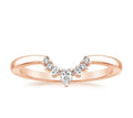 OAHLAN Trendy Geometric Fashion Jewelry Eternity V Shape Cubic Zircon Women Stackable Copper Ring Engagement Wedding