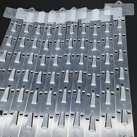 Hookei Hot-selling PP/PVC Plastic Injection Display Strips for Retail Merchandising Half Transparent