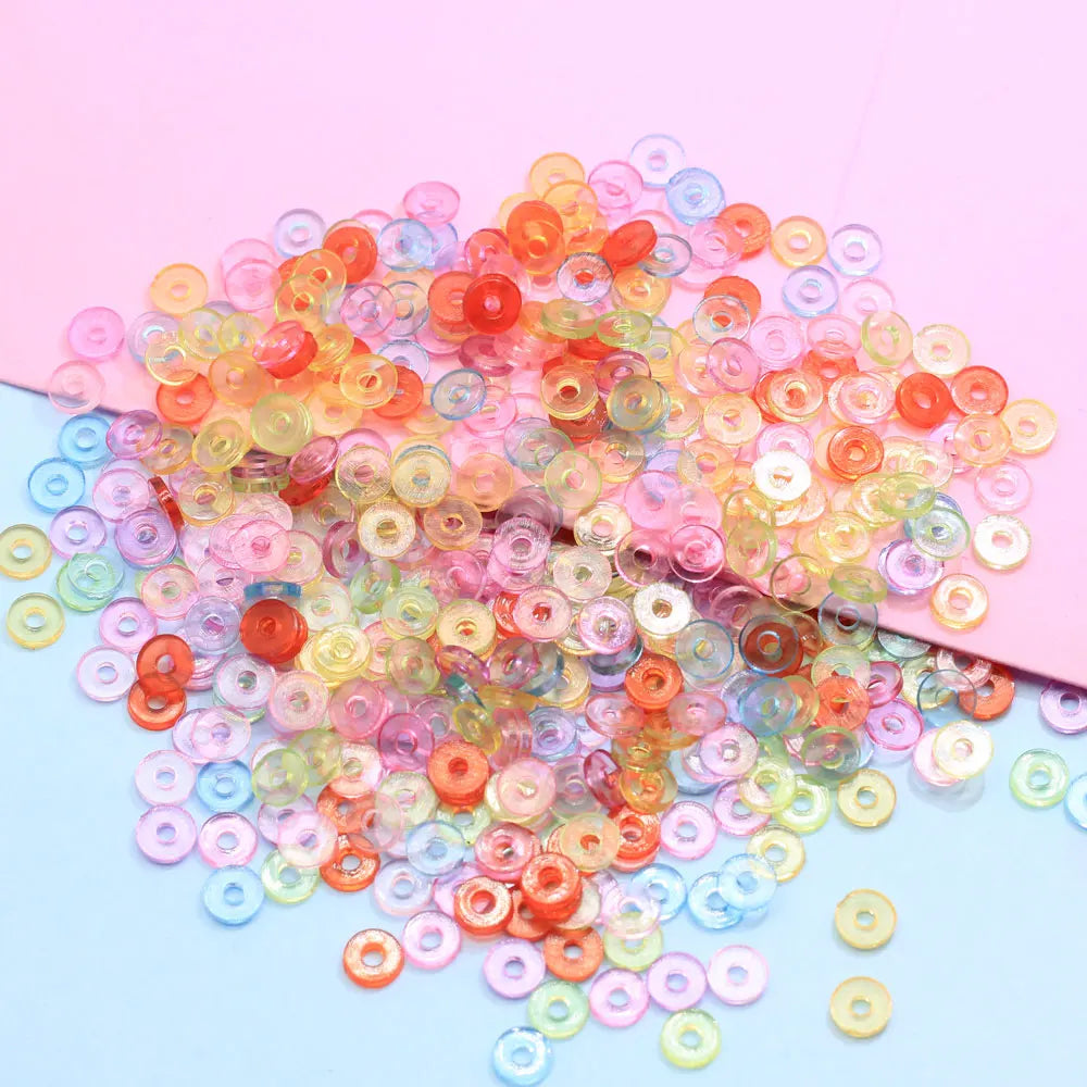 Hot Selling Acrylic Round Clear Beads with Hole 500g Transparent Crystal Spacer Loose Bead Bracelet Jewelry DIY Embellishment