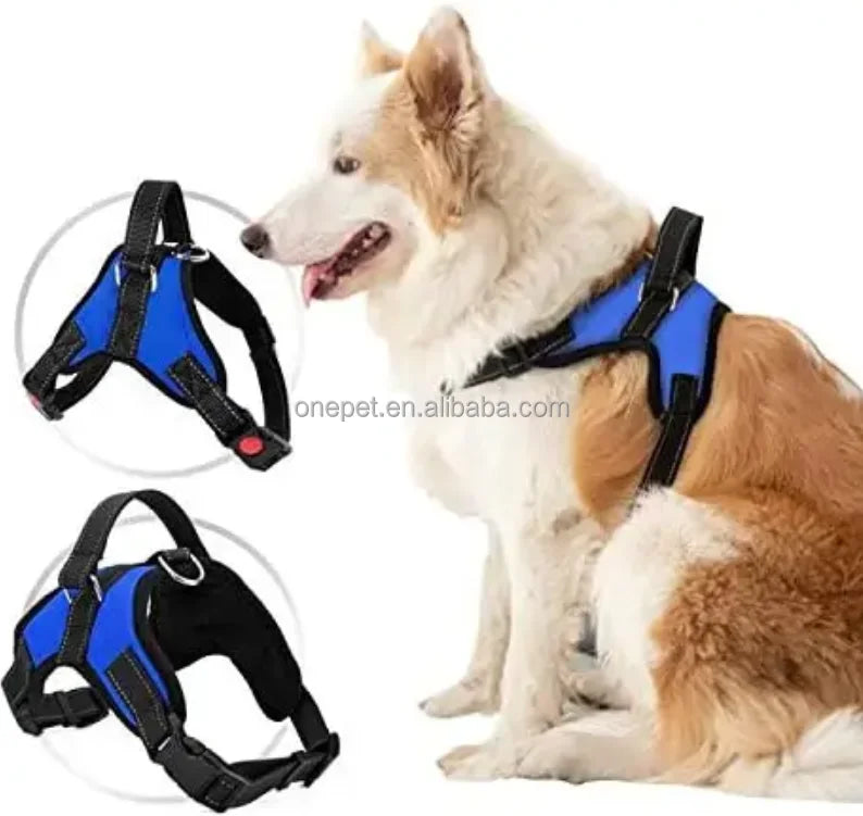 Easy Work Pet Harness Vest Lift Large Dog Adjustable No Pull Reversible Dog Harness