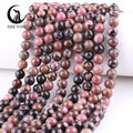Zhe Ying 6/8/10mm Cheap Rhodochrosite Beads Jewelry Bracelet Natural Stone Beads for Jewelry Making Natural Rhodochrosite Beads