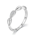 Classic 925 sterling silver geometric micro diamond thin tiny stackable rings for women girls