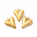 PandaHall 15mm Custom Logo Engraved Stainless Steel Heart Shape Pendant DIY Jewelry Accessories for Children's Christian Gift