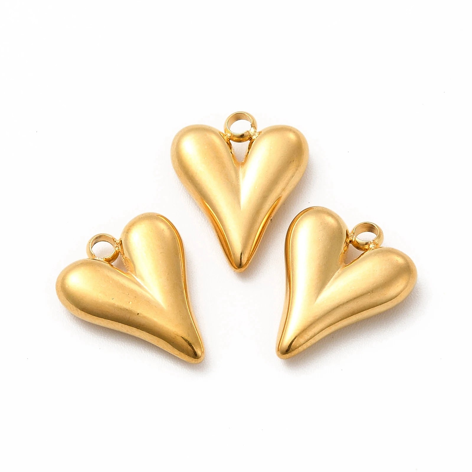PandaHall 15mm Custom Logo Engraved Stainless Steel Heart Shape Pendant DIY Jewelry Accessories for Children's Christian Gift