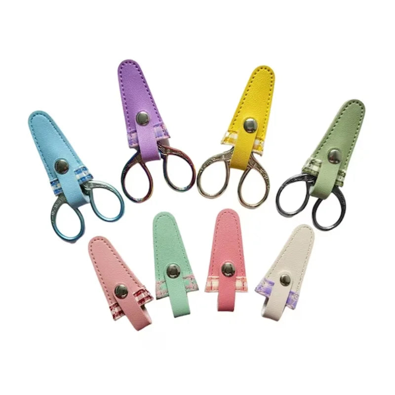 Personalized Embroidery Pu Leather Scissor Case Small Scissor Holder New Style Scissor Sleeve