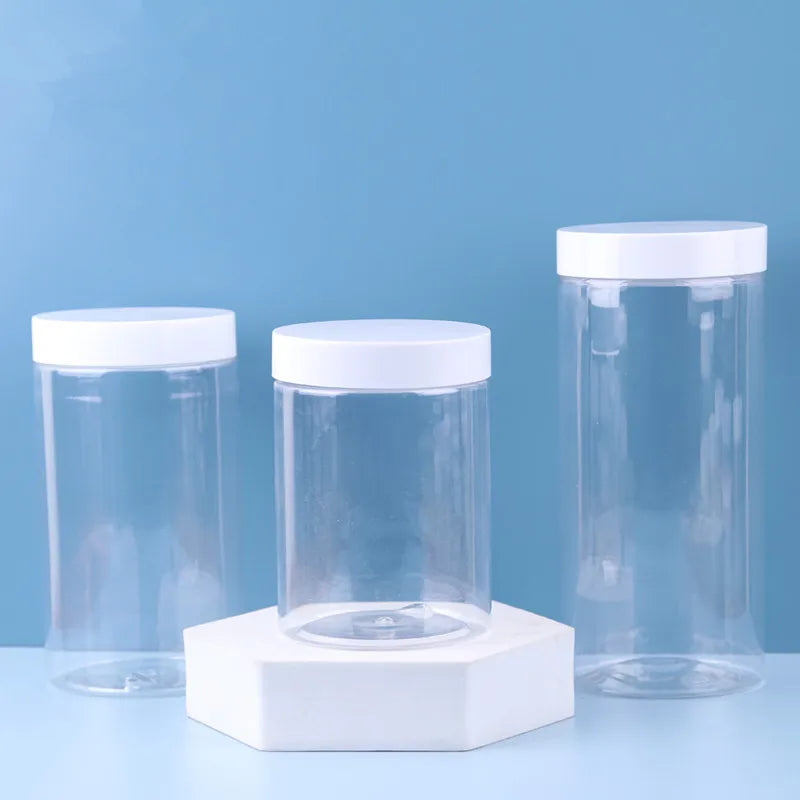PET Plastic Jars with Aluminum Pump Cap for Cosmetic Lotion Skin Care 500ml 600ml 1000ml