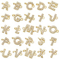 Wholesale Top Quality Cubic Zircon Alphabet Letter Connectors Charms for DIY Jewelry Making