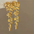 Fashion Gold Flower Earrings for Wholesale N230428