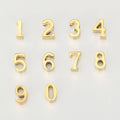 EManco DIY Stainless Steel 14K Gold Plated Accessories Lucky Numbers 0 9 Pendant Charm for Handmade Necklace Bracelet Women
