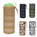 Adjustable Webbing Water Bottle Holder Bag Tactic Water Bottle Pouch Drawstring Bottle Holder for Hiking Travelling