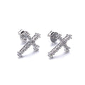 DE Pass Diamond Tester 925 Sterling Silver VVS Moissanite Lab Diamond Men Women Earring Moissanite Cross Earrings with GRA