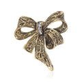 Rhinestone Brooch Gold/Silver Plating Butterfly Brooches for Women Vintage Lapel Pins Crystal Fashion Jewelry Clothes Accessory