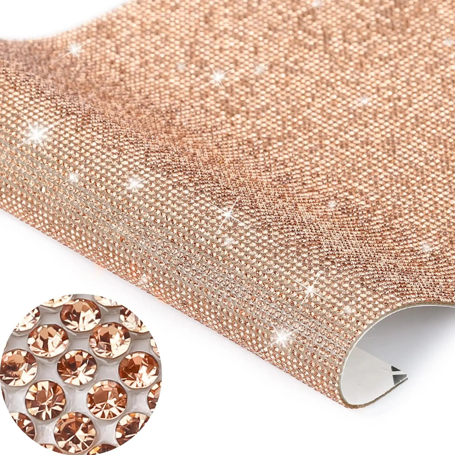 24*40cm Self-Adhesive Glass Transfer Rhinestone Sheet Hotfix Crystal DIY Craft Trim for Garments Shoes Wholesale Decorative