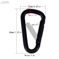 Baichaoli 40*22mm 4#D Shape Aluminum Alloy Snap Carabiner Hooks for Mining