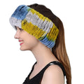 MWfur Fashion Winter Women Neck Warmer Super Elastic Thick Soft Fur Head Bands Dual Use Rex Rabbit Fur Headband for Girl