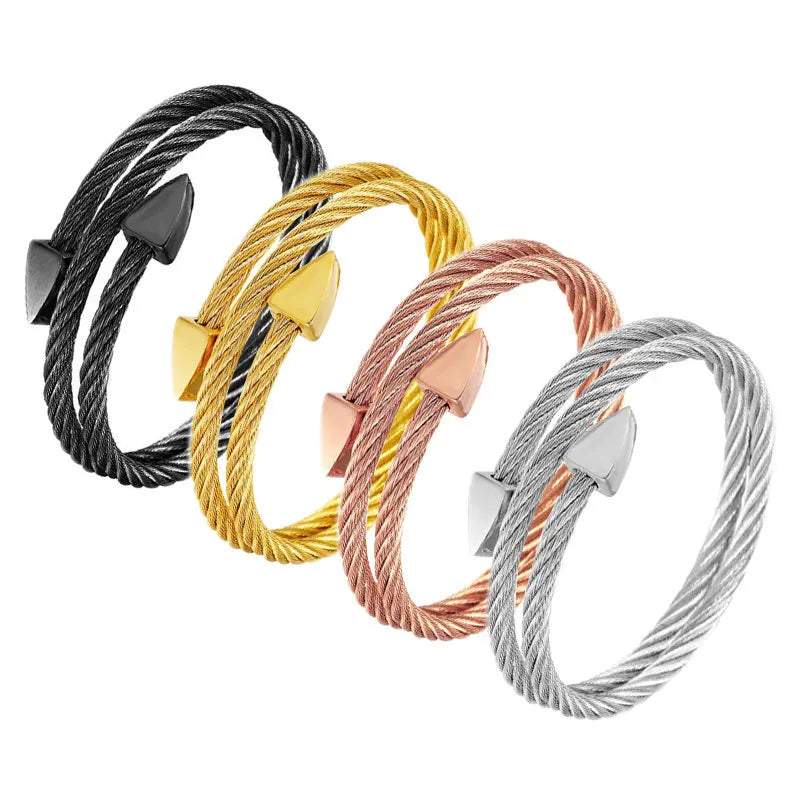 Bracelet Accessories Wholesale Fashion Stainless Steel Winding Geometric Bracelet