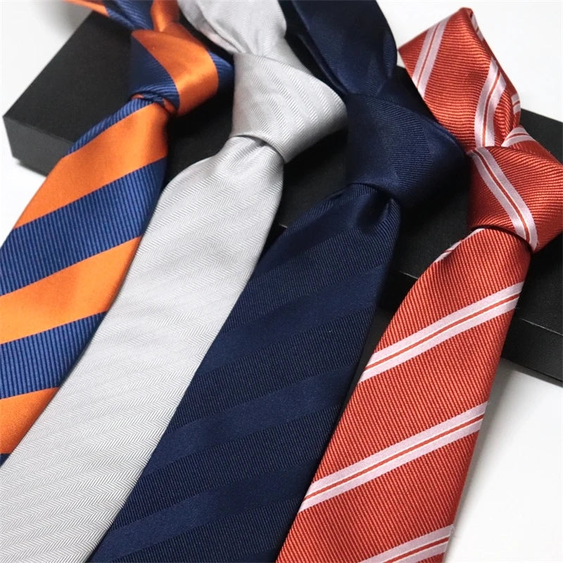 Classic Woven Silk Necktie for Men Manufacturer's Off-the-Shelf Striped Formal Ties