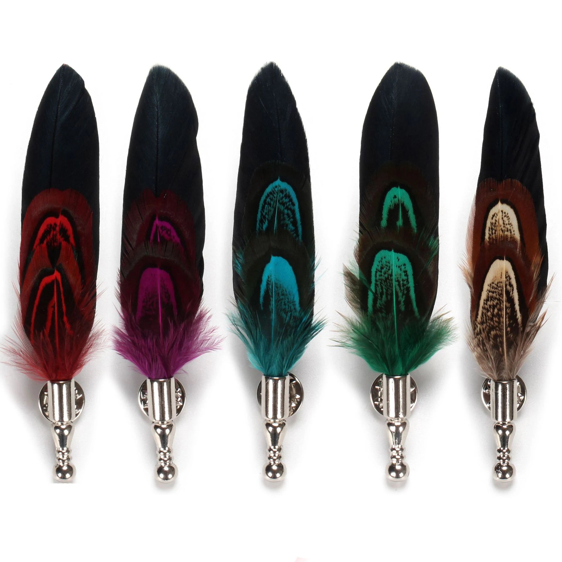 Men Women Novelty Feather Brooch Lapel Pin  Brooches Lapel Pins Dress Suit Accessory Gift
