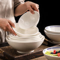 Custom White Ceramic Ramen Soup Bowl Modern Design Heat-Proof Japanese Style for Parties with Personalized Logo